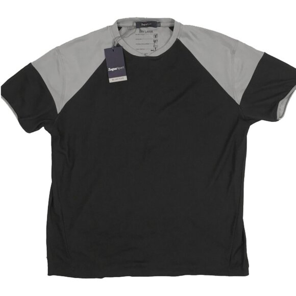 NEW Ermenegildo Zegna Sport Shirt! XXL Black  Bi Active Anti Bacterial Dry Layer - Picture 1 of 2